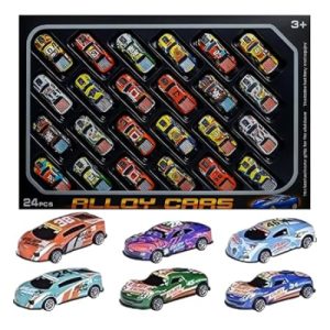 24 Pcs Mini Alloy Metal Body Car